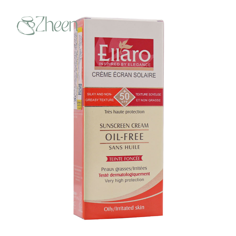 کرم ضد آفتاب SPF50 فاقد چربی بی رنگ الارو 40میل